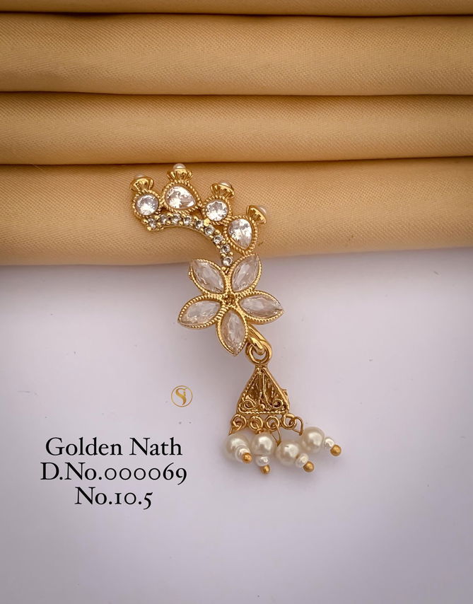 2 DN Marathi Look Golden Nath Wholesale Price In Surat
